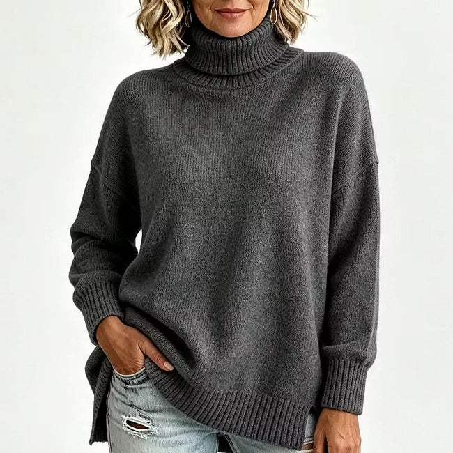 Bettina - Pull en maille à manches longues, coupe décontractée