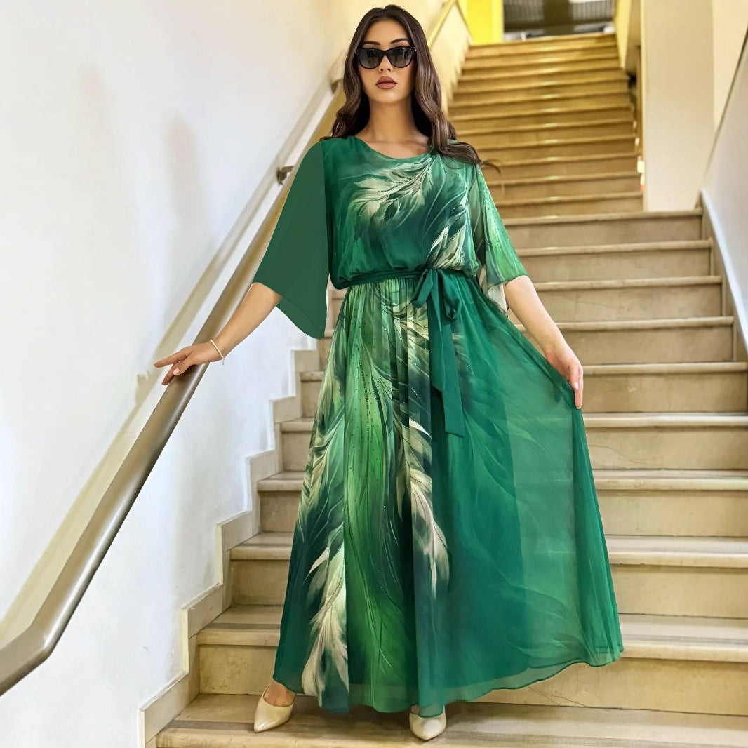 Halinor - Robe longue élégante en Chiffon