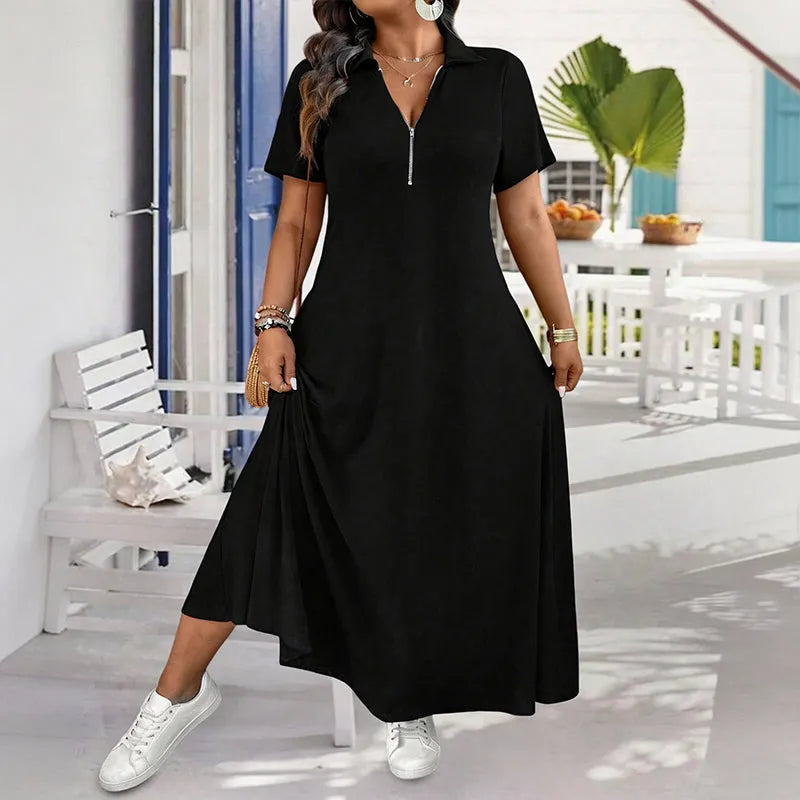 Primelle - Robe longue à col zippé, au toucher doux