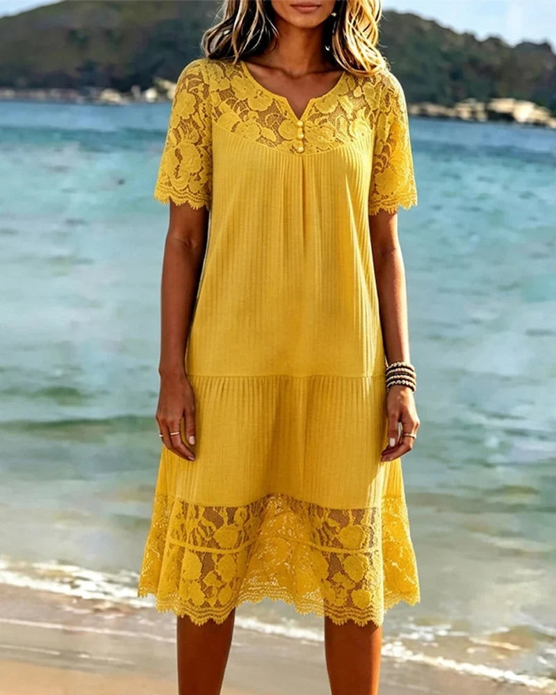 Hannelisse - Robe d’été légère ornée de dentelle