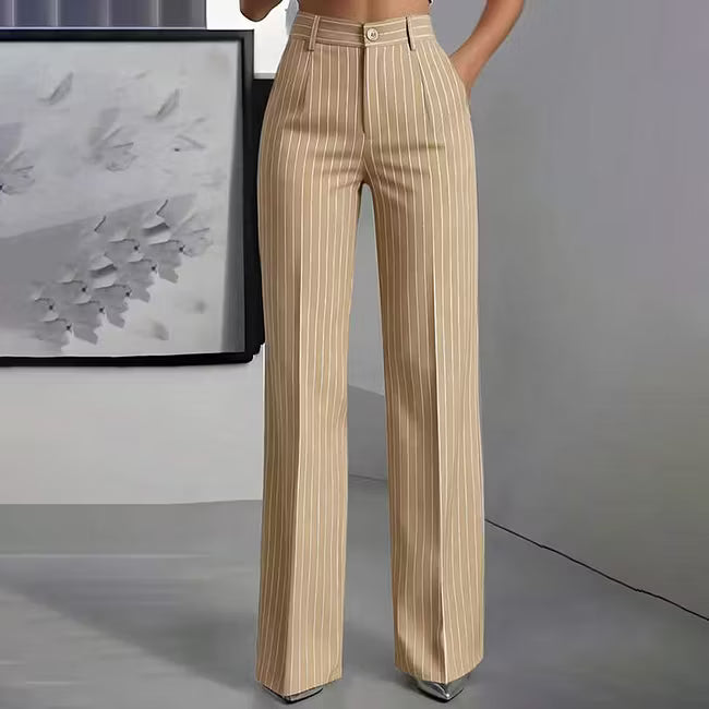 Blyss - Pantalon large à rayures élégantes