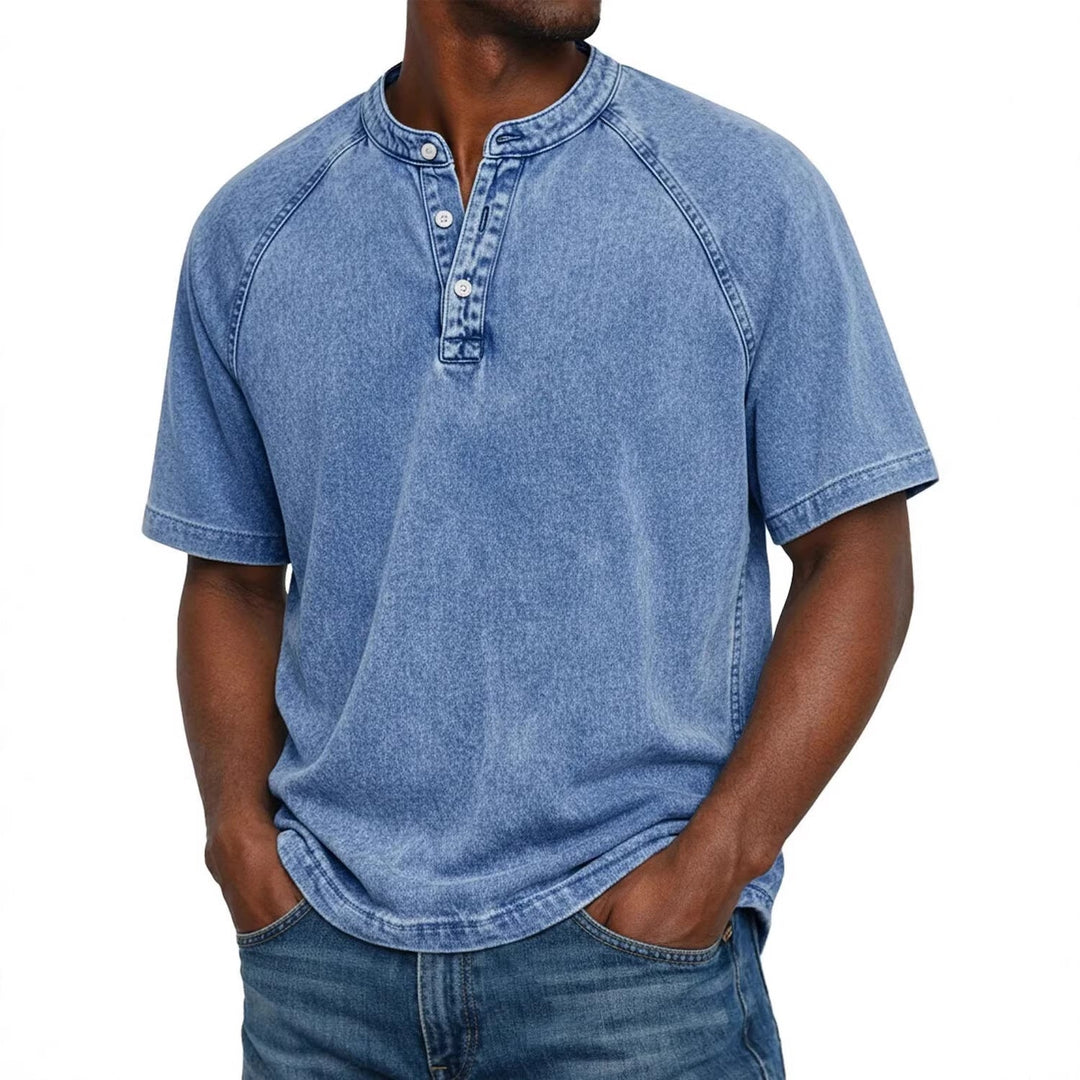 Flynn - T-shirt vintage délavé, doux au toucher