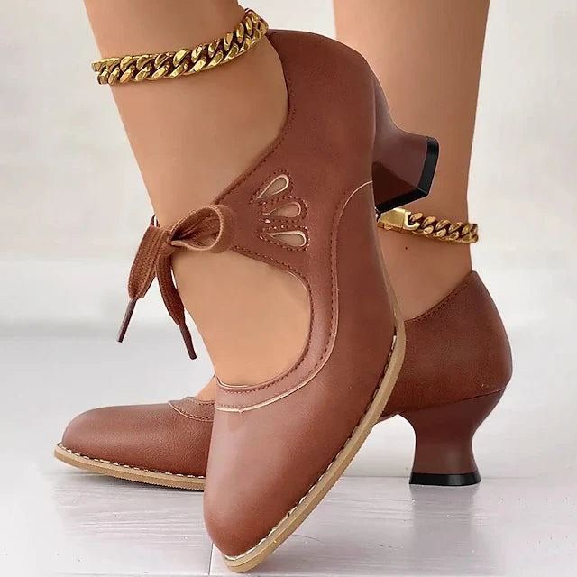 Veralyn - Escarpins à lacets vintage