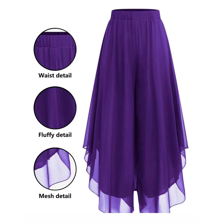 Hope - Pantalon large avec Superposition en Chiffon