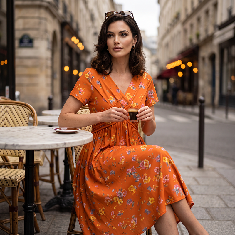 Vivica - Robe midi haut de gamme