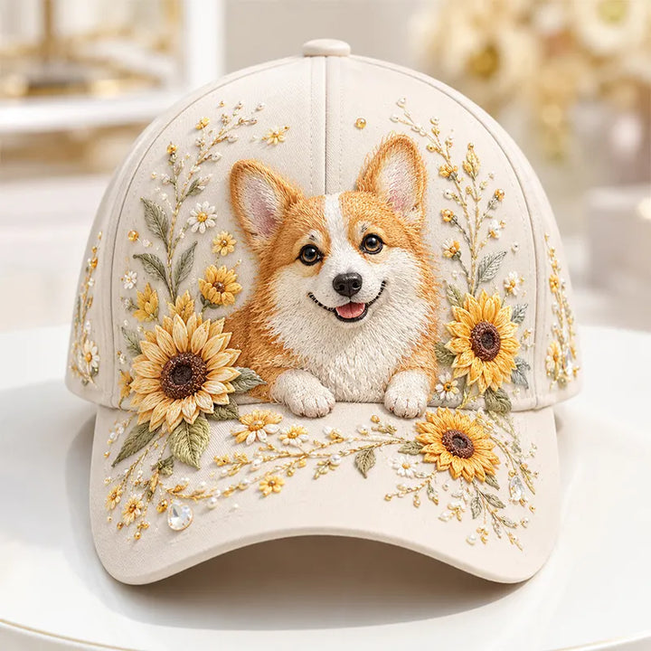 Arlena - Casquette à motif équestre avec détail floral