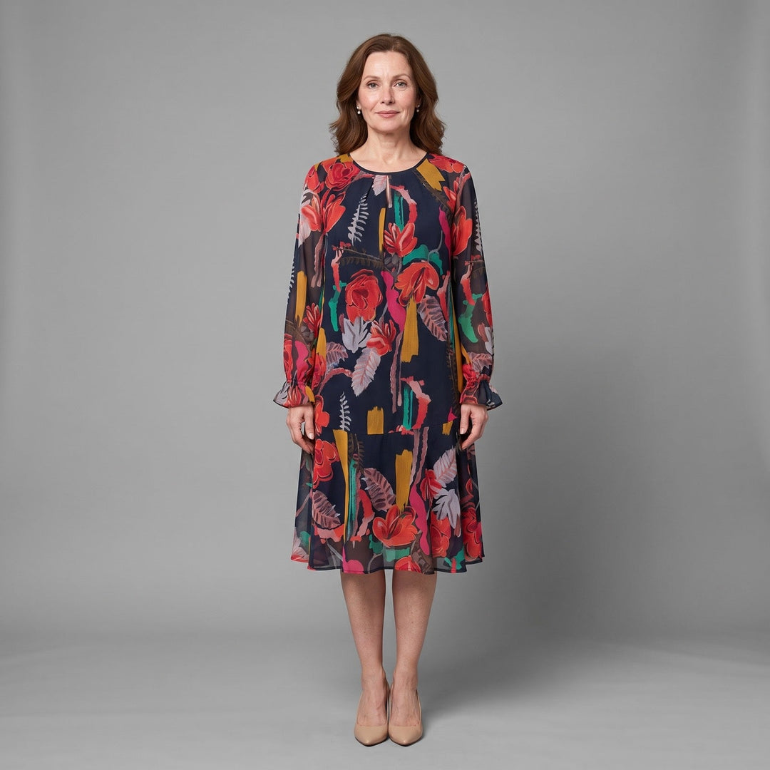 Anarose - Robe midi fleurie et aérée