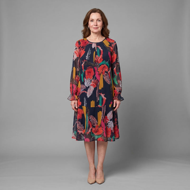 Anarose - Robe midi fleurie et aérée