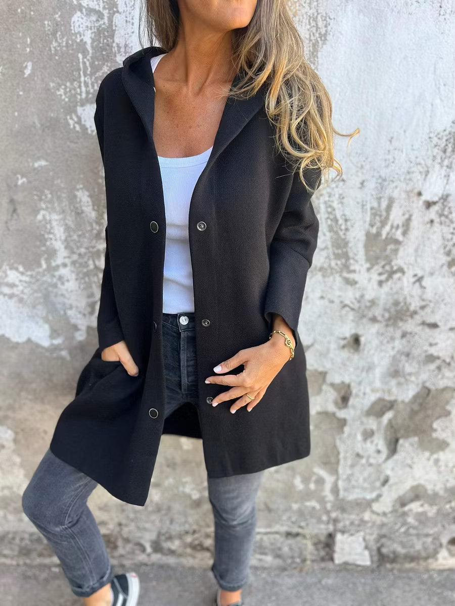 Aloura - Veste à capuche boutonnée, coupe décontractée