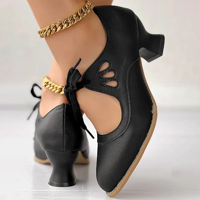 Veralyn - Escarpins à lacets vintage