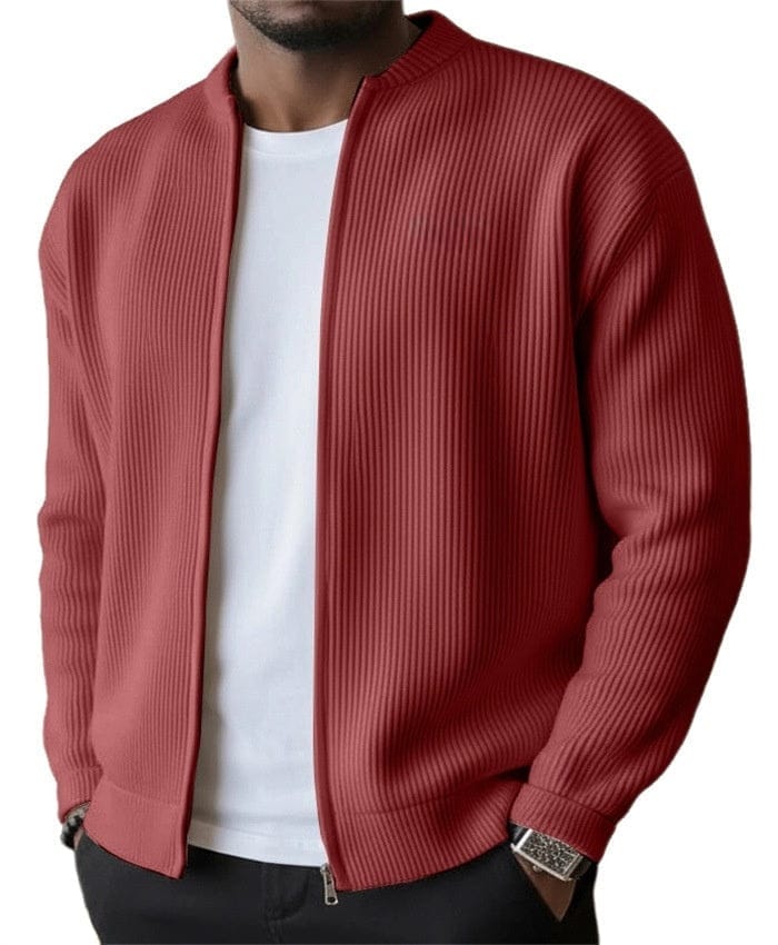 Foster - Cardigan zippé côtelé