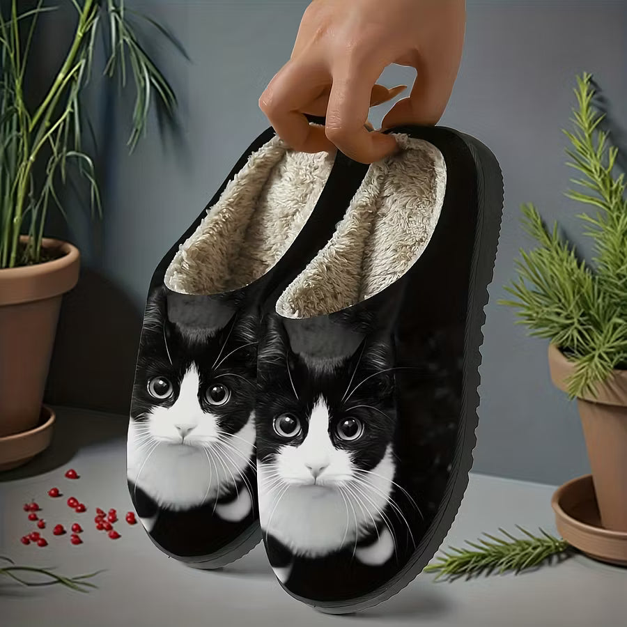 Zita - Chaussons ultra-doux à motif chat