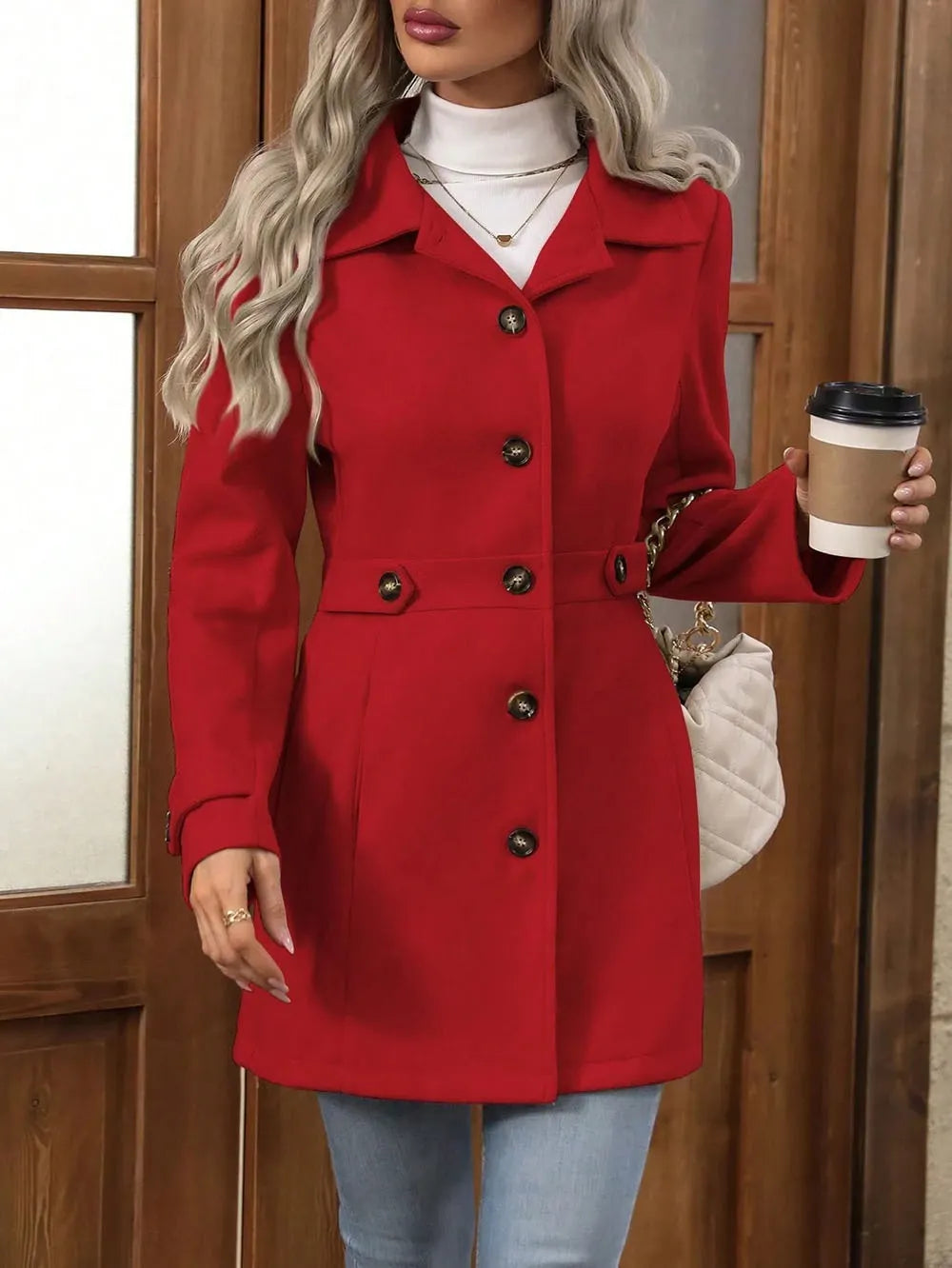 Bellona - Manteau de ville ceinturé sur-mesure