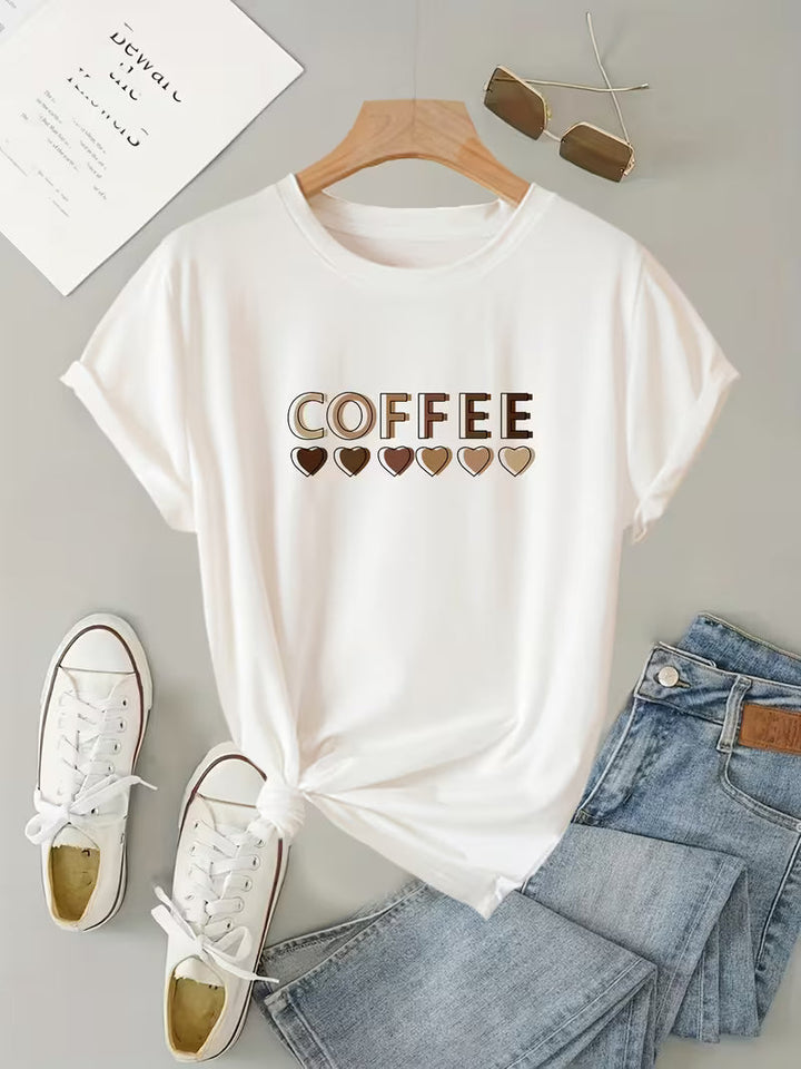 Sarai - T-shirt à motif Cœur de Café