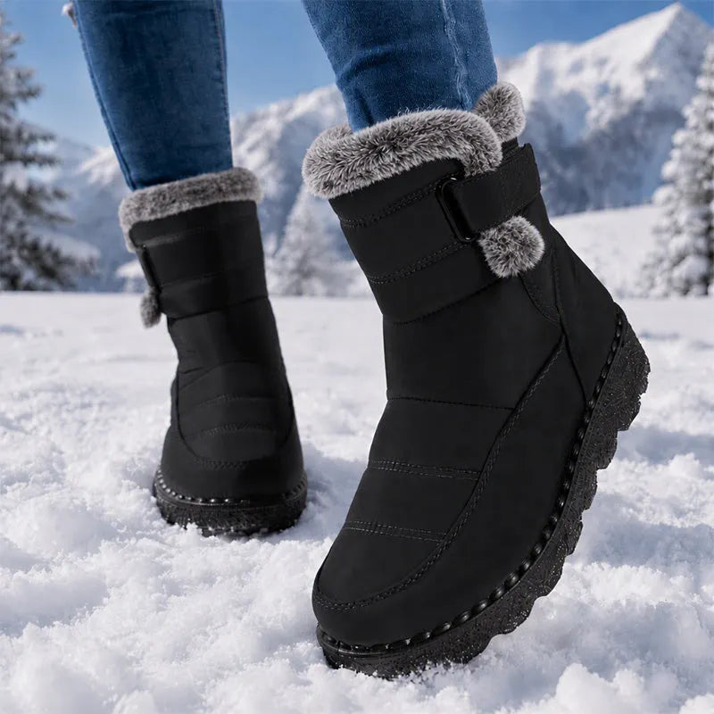 Adina - Bottines d'hiver à revers en peluche