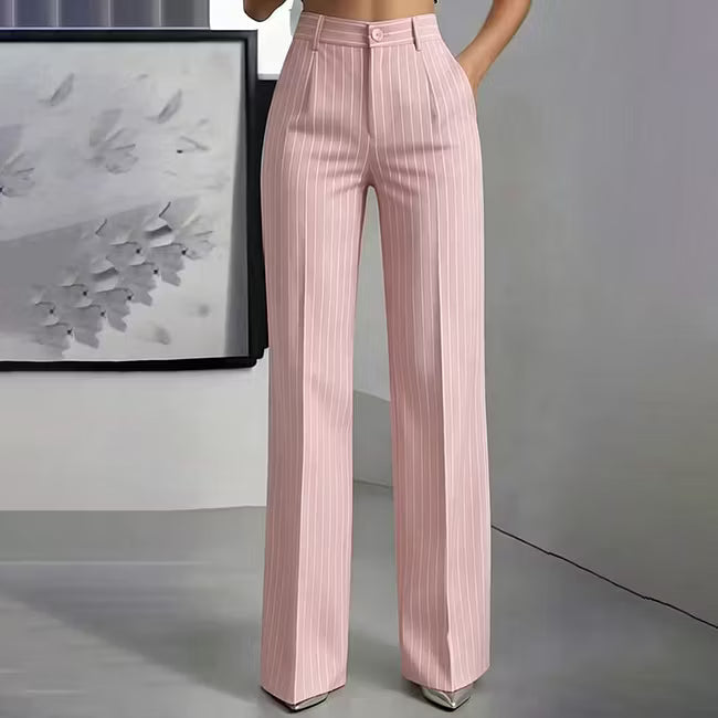 Blyss - Pantalon large à rayures élégantes