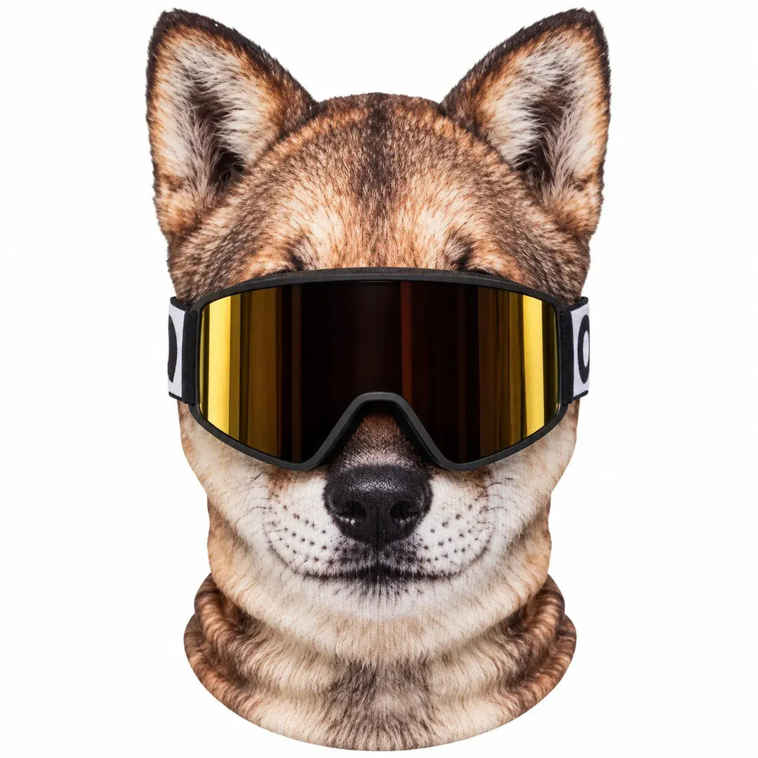 Hadren - Cagoule de ski en tissu doux avec visage d'animal