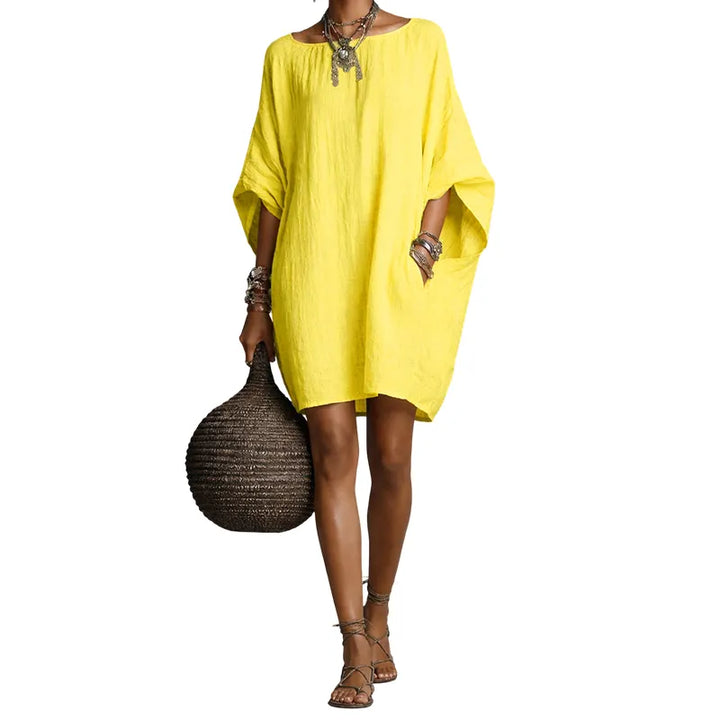 Sabina - Robe midi à épaules dénudées douce au toucher