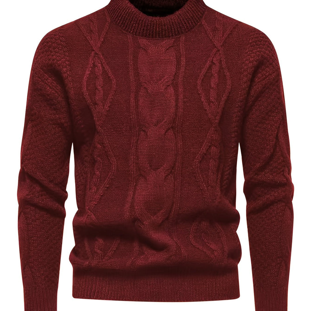 Kael - Pull en maille torsadée à col montant