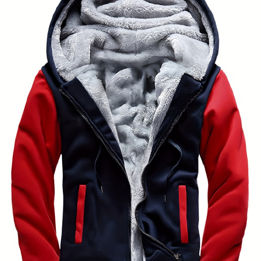 Dax - Sweat à capuche zippé épais à motif camouflage