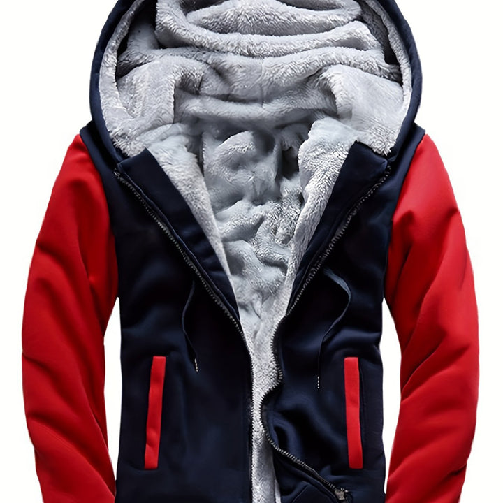 Dax - Sweat à capuche zippé épais à motif camouflage