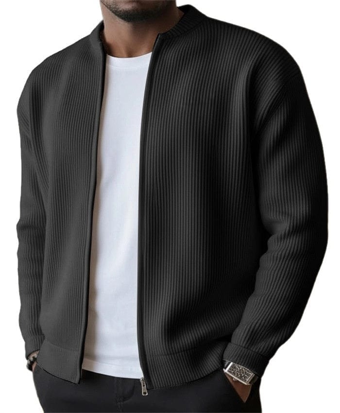 Foster - Cardigan zippé côtelé