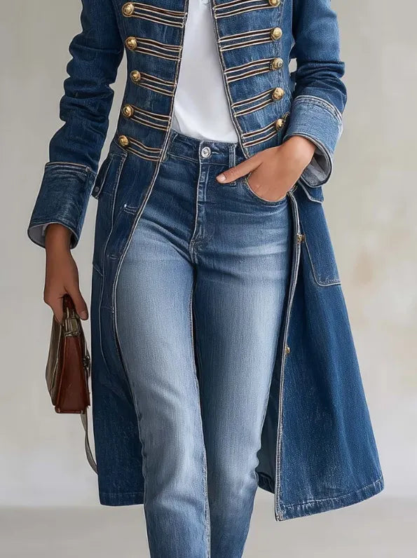 Carisanne - Manteau militaire long et épais
