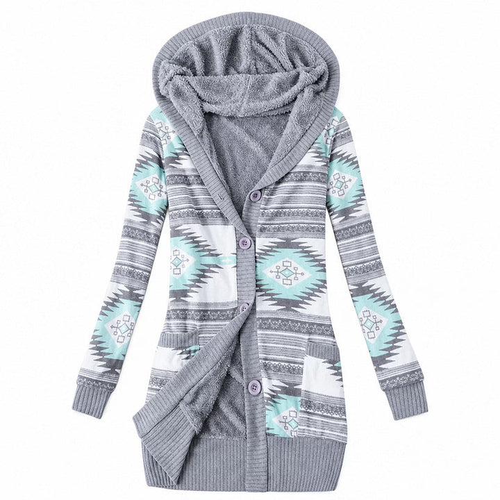 Ines - Cardigan thermique à capuche