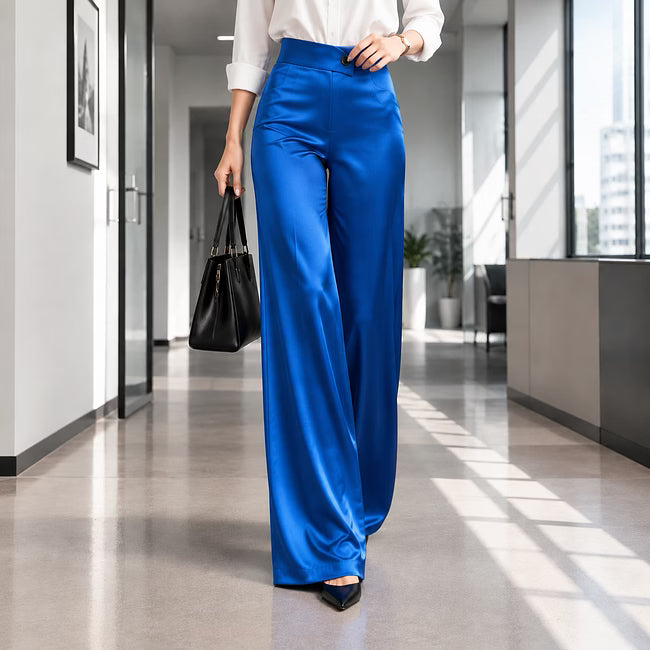 Anouk - Pantalon élégant taille haute à jambes larges