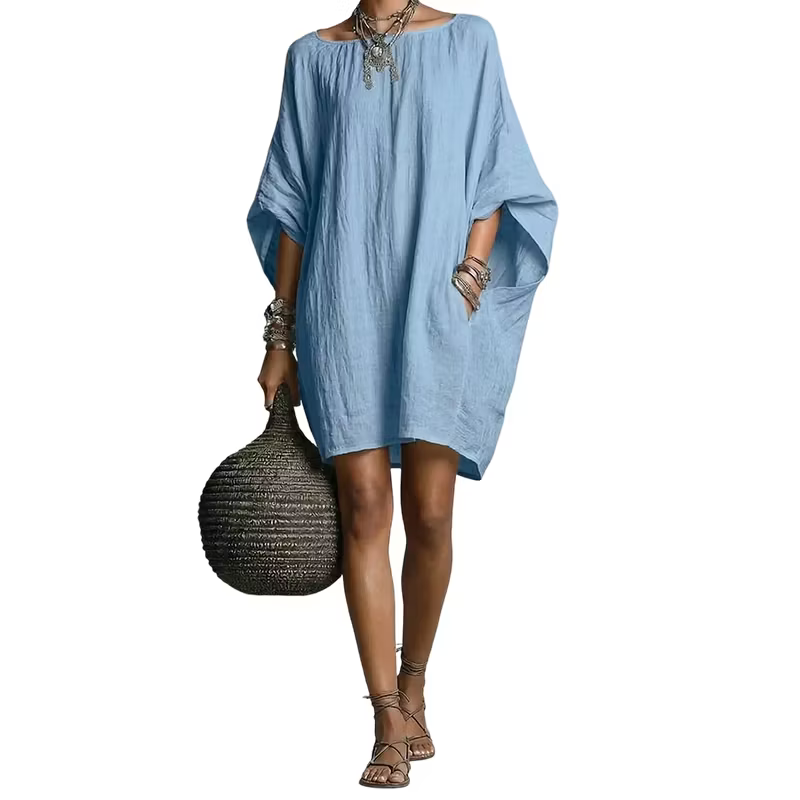 Sabina - Robe midi à épaules dénudées douce au toucher