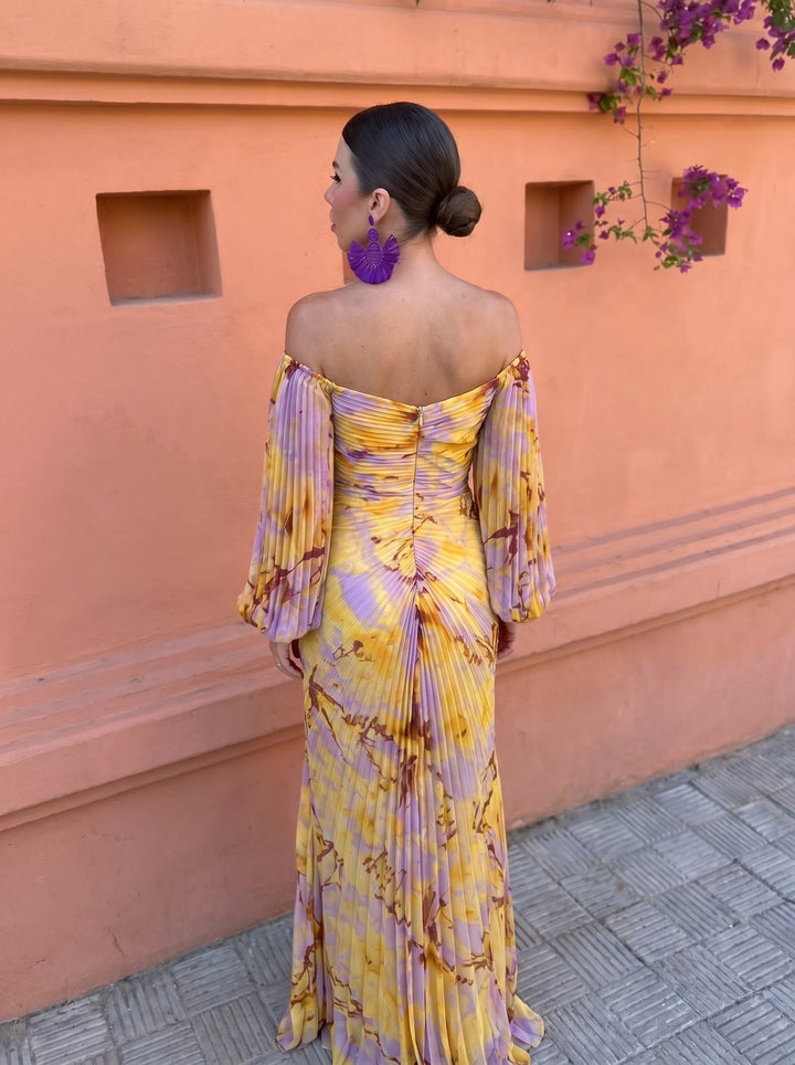 Avalora - Robe longue élégante à motif floral