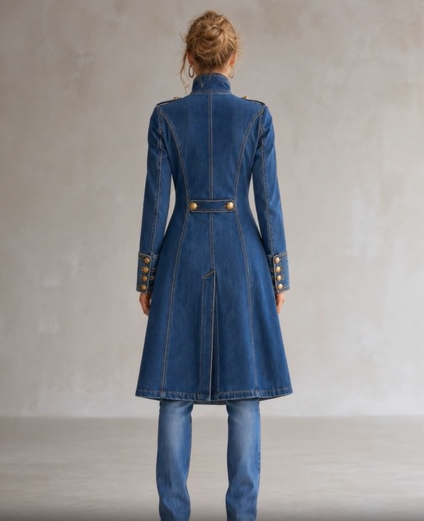 Carisanne - Manteau militaire long et épais