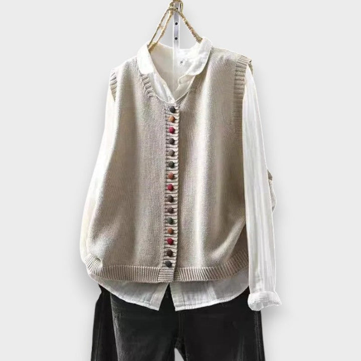 Iris - Gilet sans manches doux au toucher