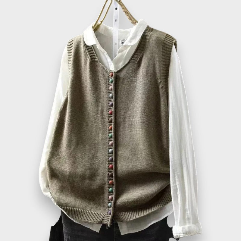 Iris - Gilet sans manches doux au toucher
