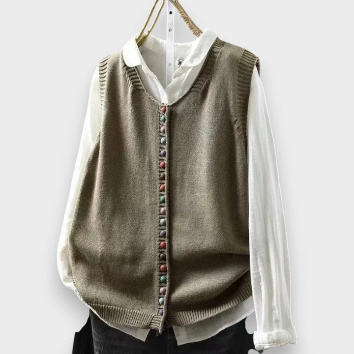 Iris - Gilet sans manches doux au toucher