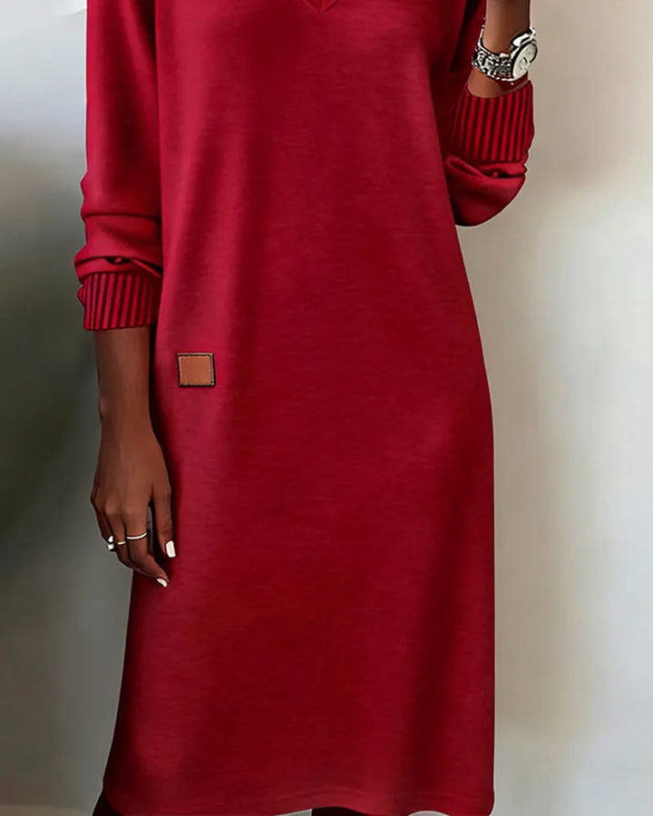 Galenique - Robe pull décontractée à col V