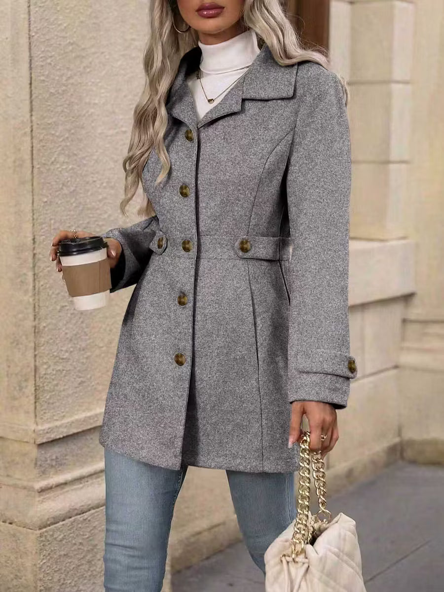 Bellona - Manteau de ville ceinturé sur-mesure