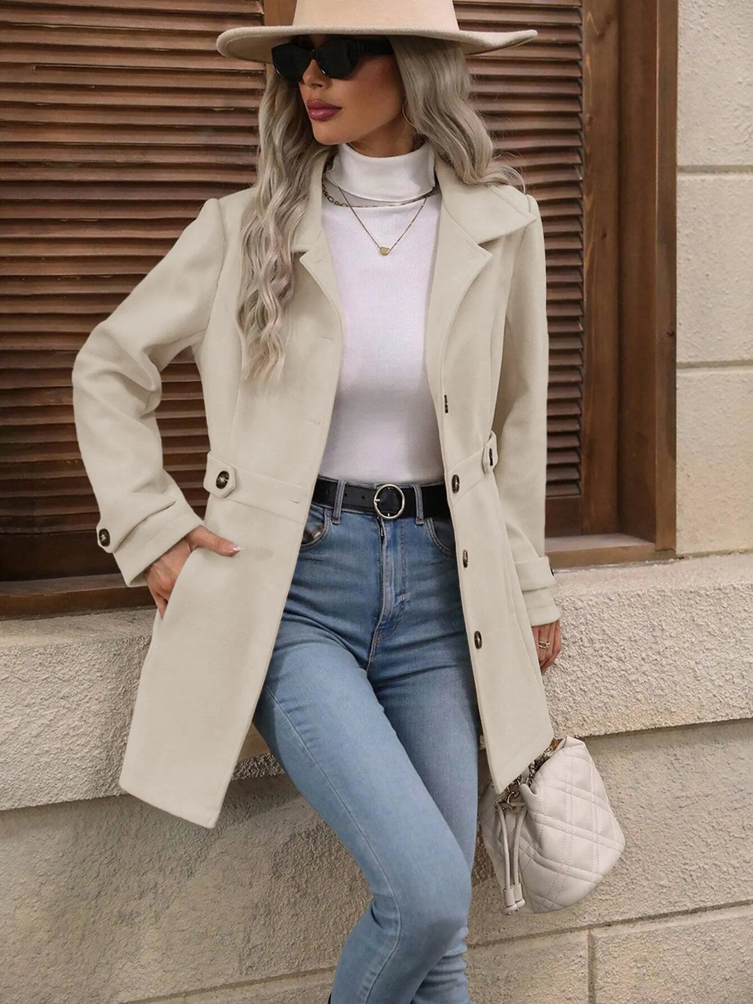 Bellona - Manteau de ville ceinturé sur-mesure