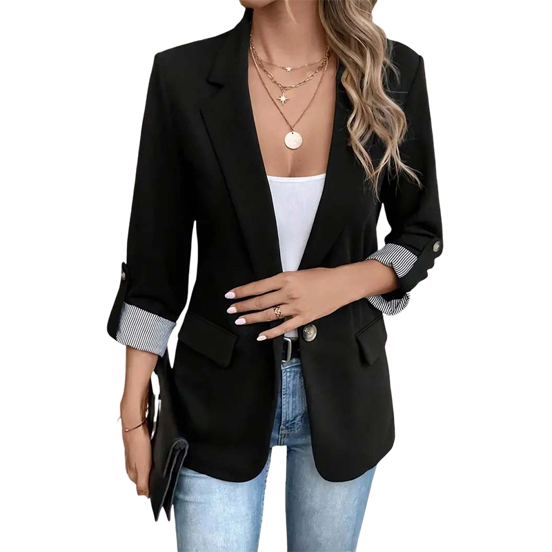 Celenya - Blazer classique à manches retroussées