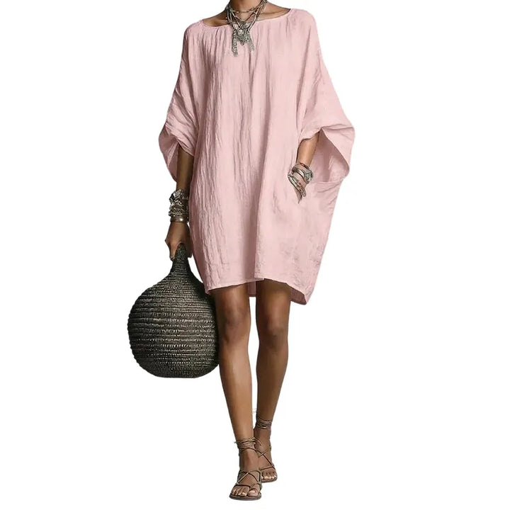 Sabina - Robe midi à épaules dénudées douce au toucher