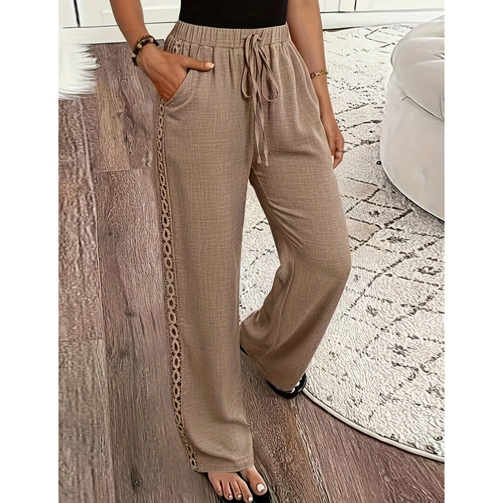 Estrelle - Pantalon de détente à cordon de serrage, détails en dentelle