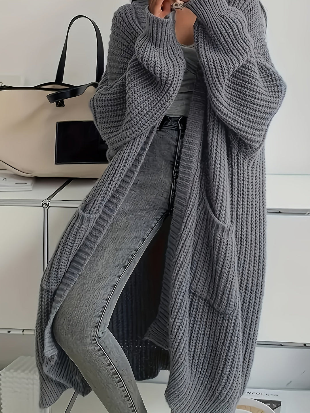 Rosalienne - Cardigan long doux au toucher