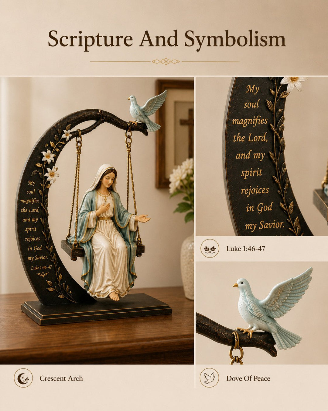 Calienne - Statuette de table Notre-Dame Swing