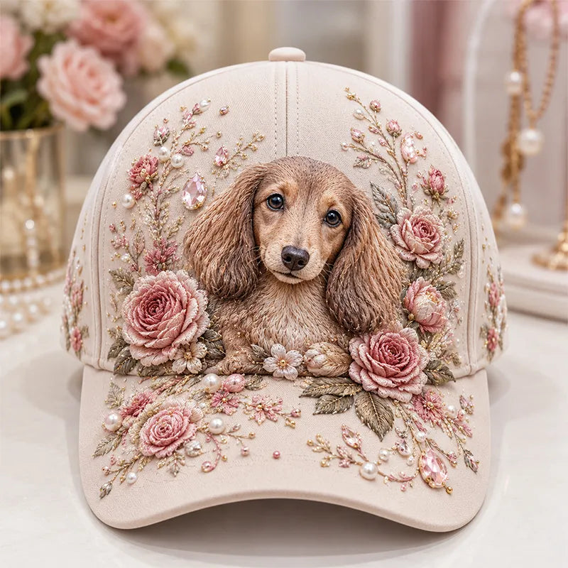 Arlena - Casquette à motif équestre avec détail floral