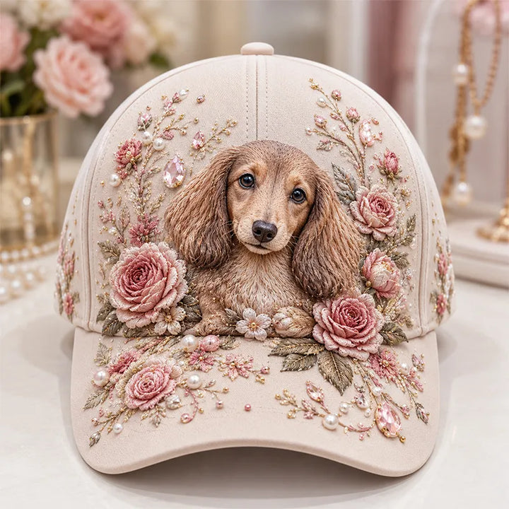 Arlena - Casquette à motif équestre avec détail floral