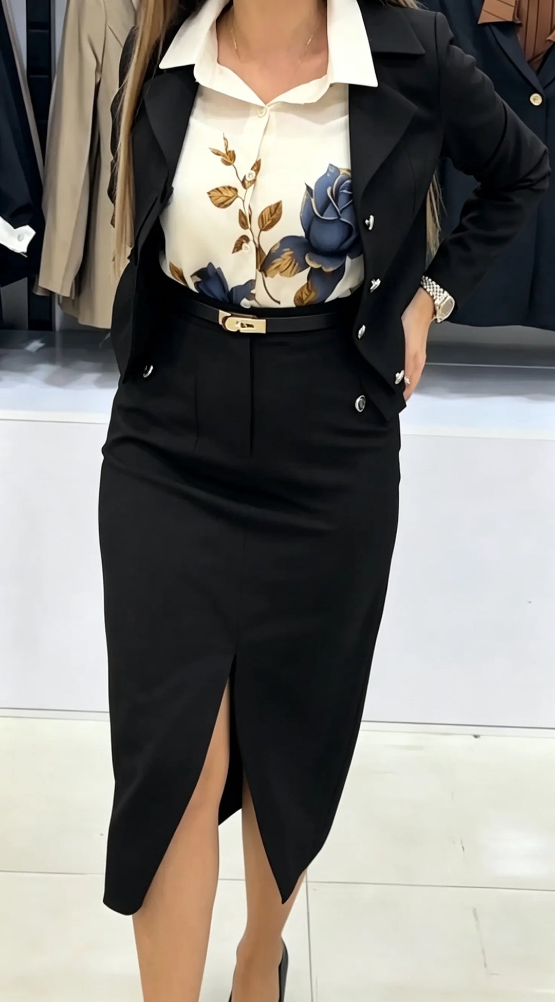 Xavina - Tailleur jupe sur-mesure