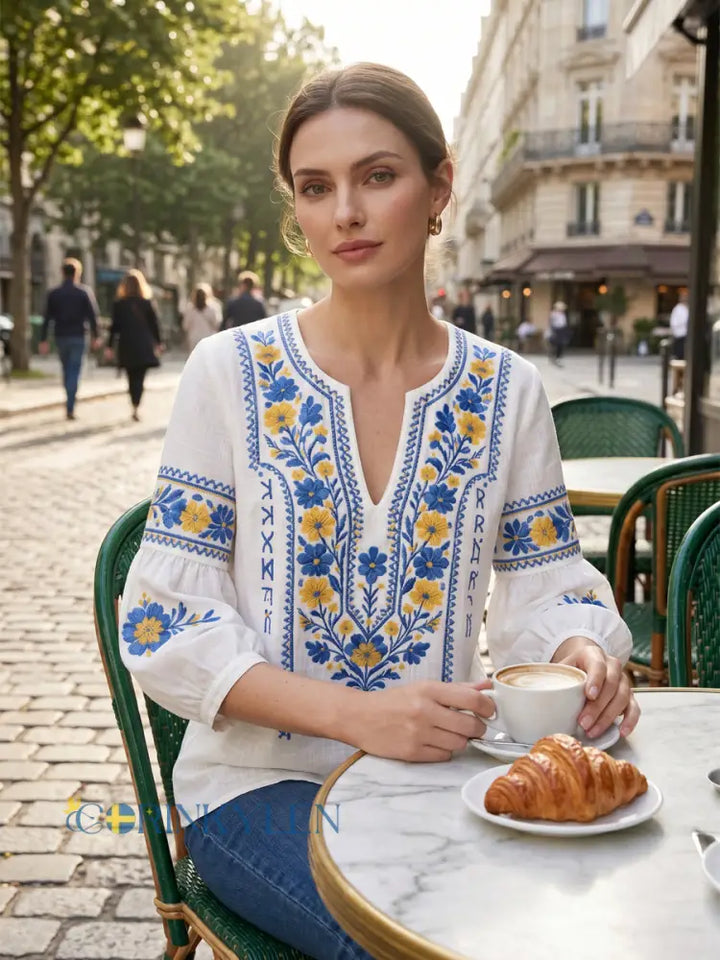 Everly - Blouse fleurie au toucher doux