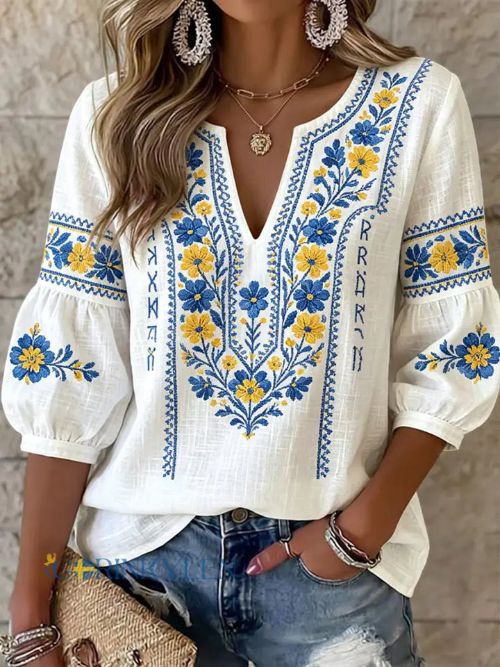 Everly - Blouse fleurie au toucher doux