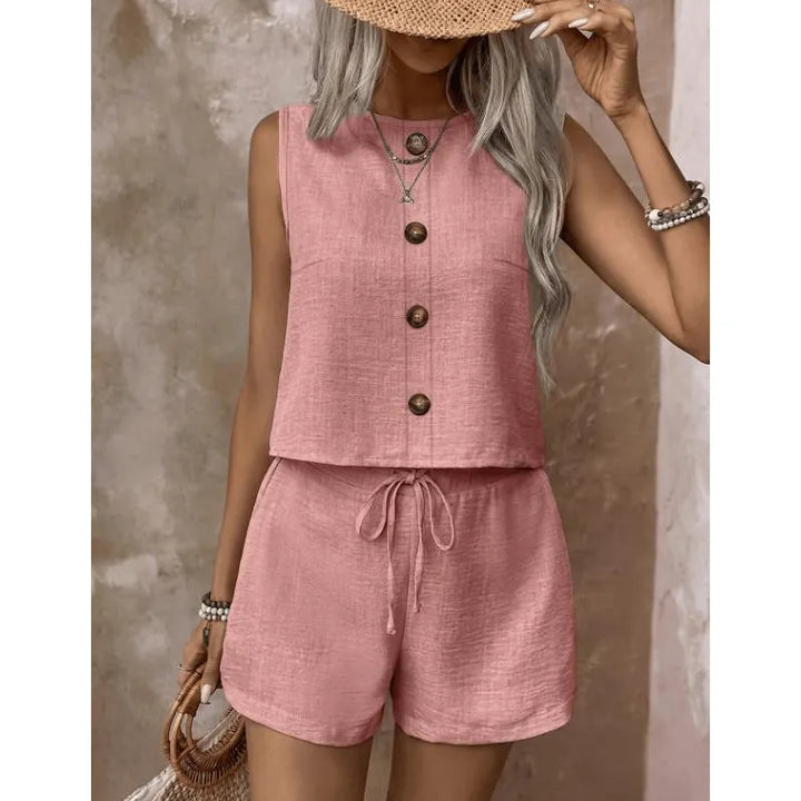 Abilene - Ensemble coordonné débardeur texturé et short