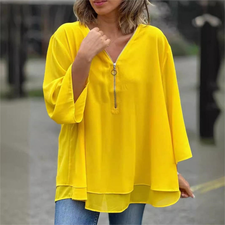 Brinavelle - Blouse tunique en mousseline fluide